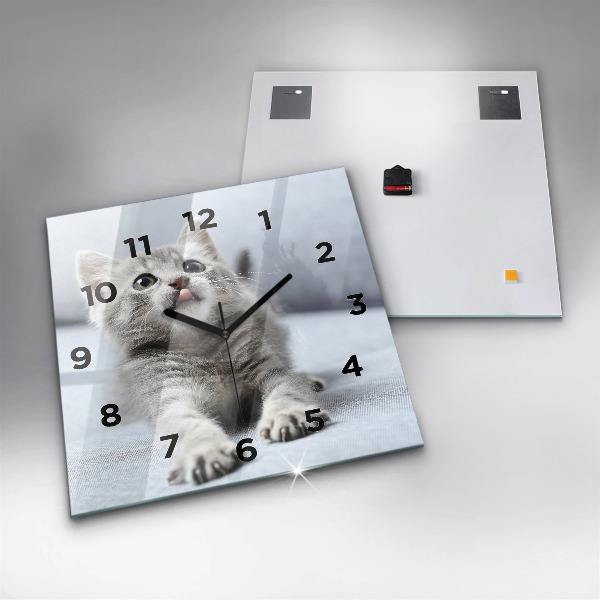 Orologio quadrato Gatto sul divano