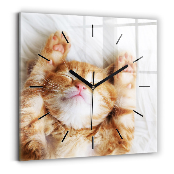 Orologio quadrato Gattino addormentato