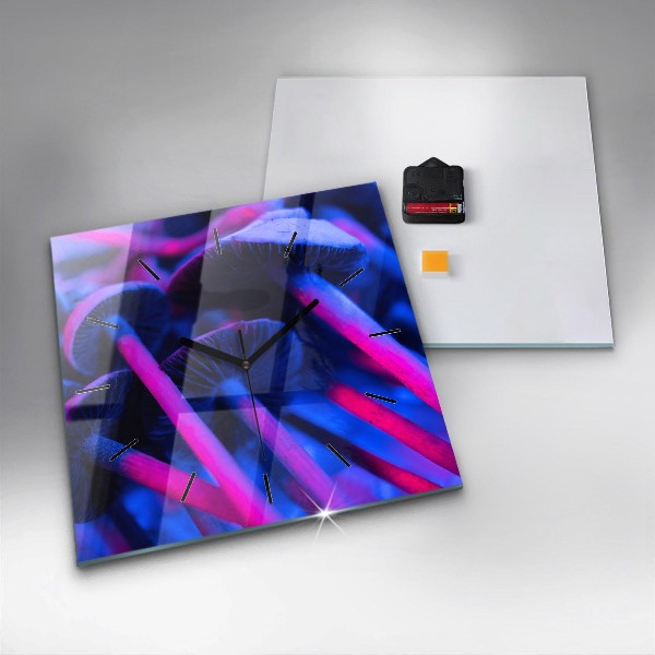 Orologio quadrato Funghi magici colorati