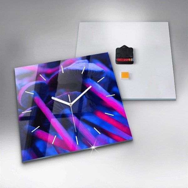 Orologio quadrato Funghi magici colorati