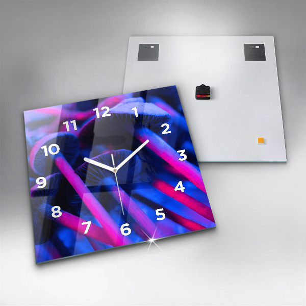Orologio quadrato Funghi magici colorati