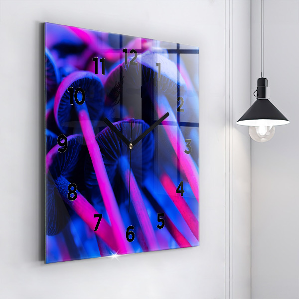 Orologio quadrato Funghi magici colorati