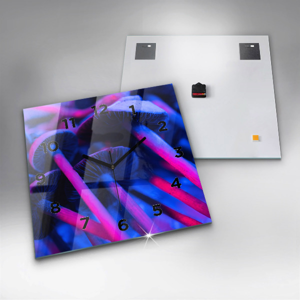 Orologio quadrato Funghi magici colorati