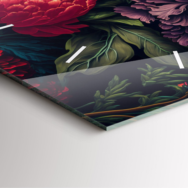 Orologio quadrato Mazzo di fiori d'epoca