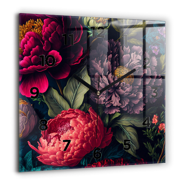 Orologio quadrato Mazzo di fiori d'epoca