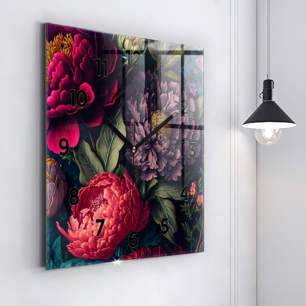 Orologio quadrato Mazzo di fiori d'epoca