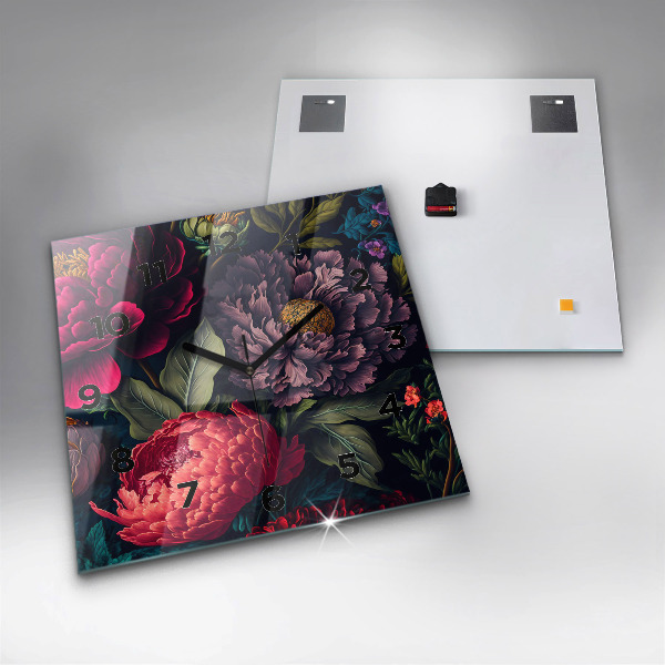 Orologio quadrato Mazzo di fiori d'epoca