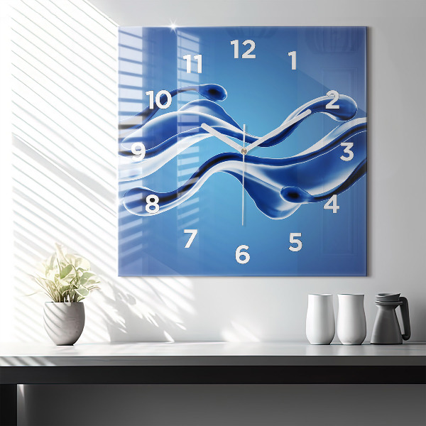 Orologio quadrato Astrazione liquida