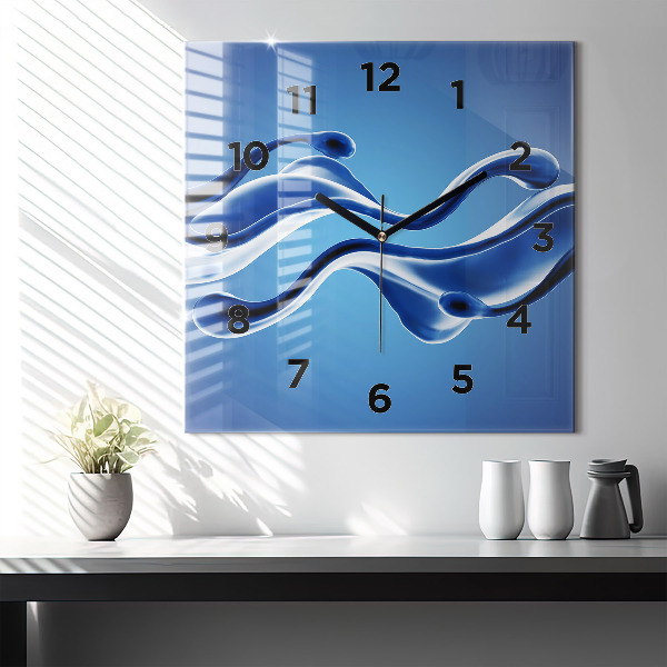 Orologio quadrato Astrazione liquida
