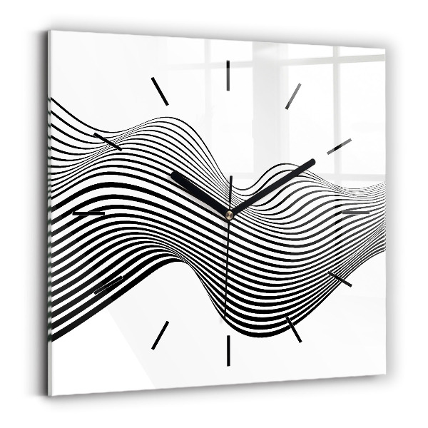 Orologio quadrato Arte in bianco e nero