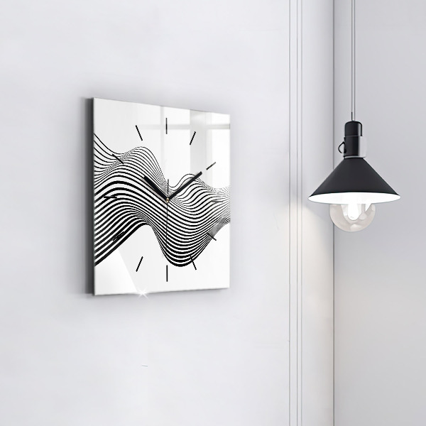 Orologio quadrato Arte in bianco e nero