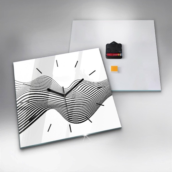 Orologio quadrato Arte in bianco e nero