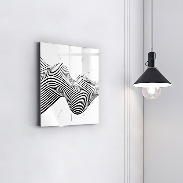 Orologio quadrato Arte in bianco e nero