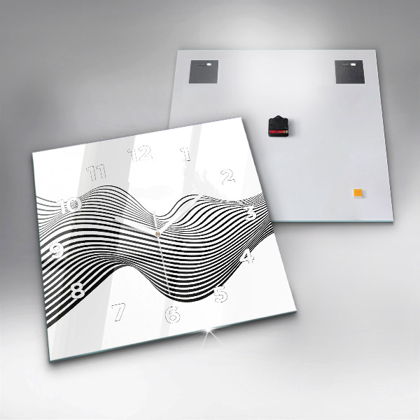 Orologio quadrato Arte in bianco e nero
