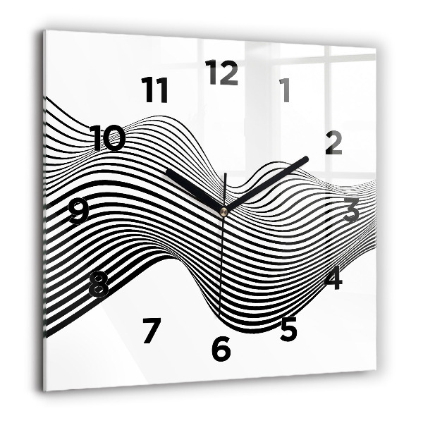 Orologio quadrato Arte in bianco e nero