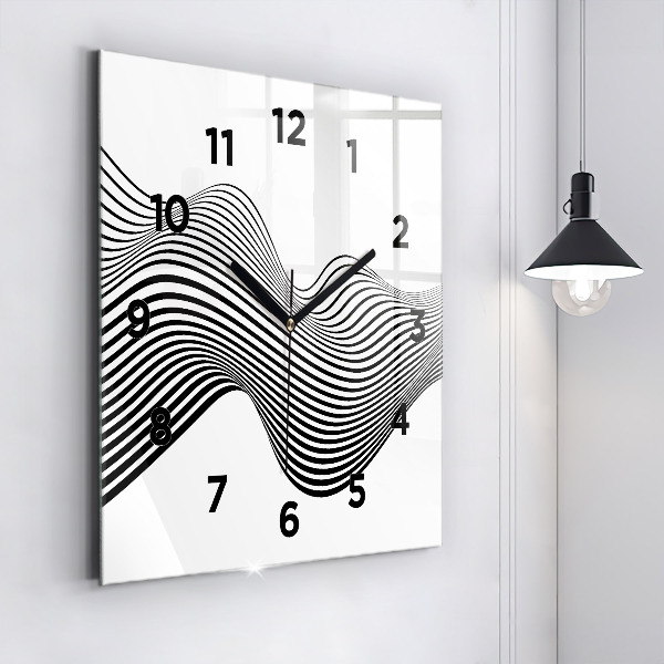 Orologio quadrato Arte in bianco e nero