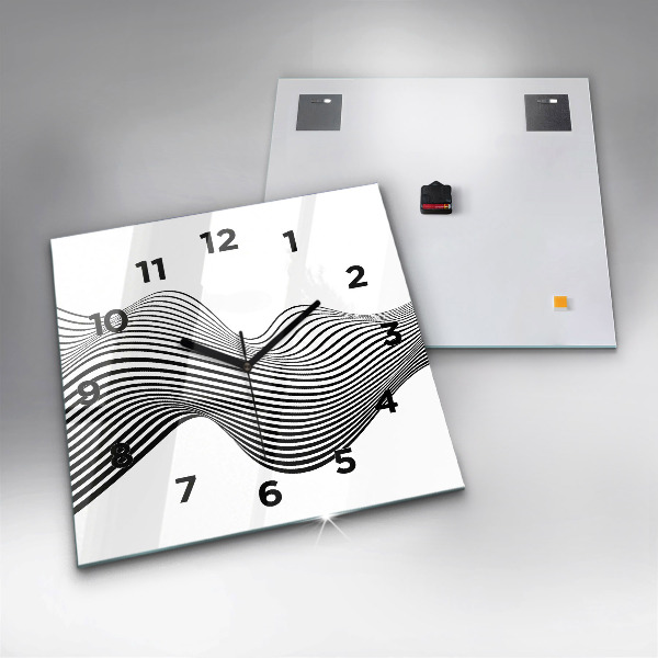 Orologio quadrato Arte in bianco e nero