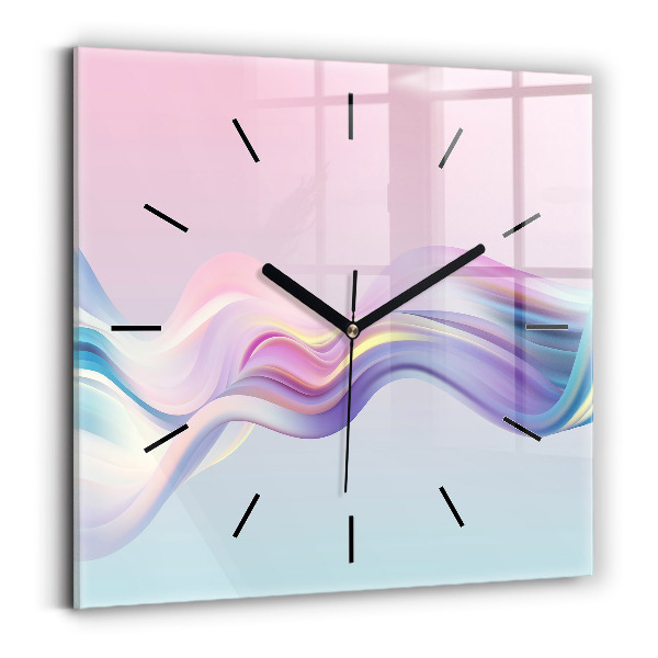 Orologio quadrato Astrazione di onde pastello
