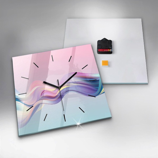 Orologio quadrato Astrazione di onde pastello