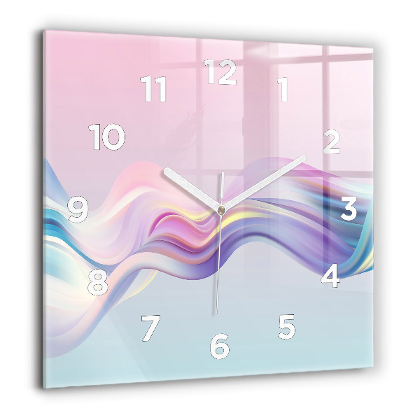 Orologio quadrato Astrazione di onde pastello