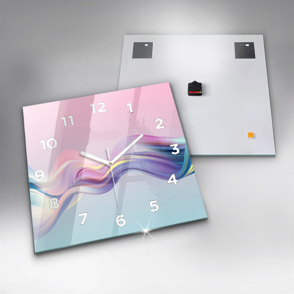 Orologio quadrato Astrazione di onde pastello