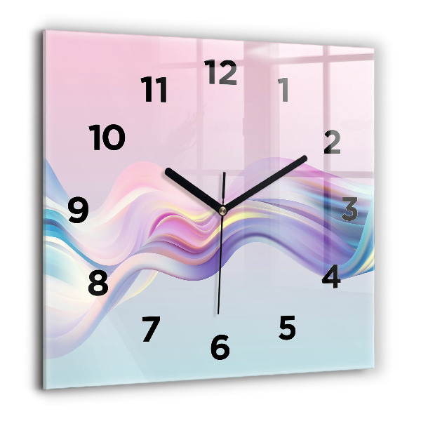 Orologio quadrato Astrazione di onde pastello