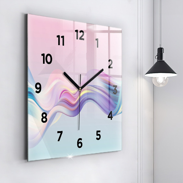 Orologio quadrato Astrazione di onde pastello