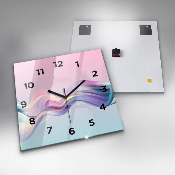 Orologio quadrato Astrazione di onde pastello