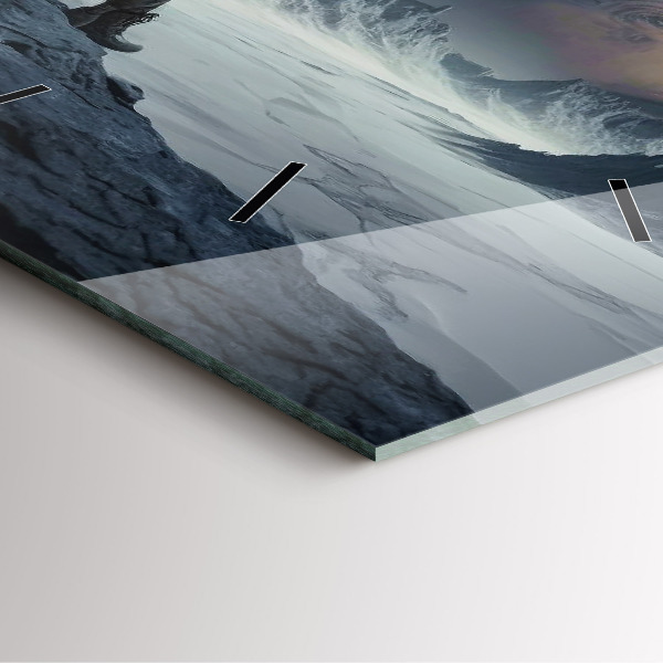 Orologio quadrato Uomo davanti alla luna