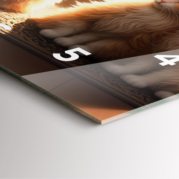 Orologio quadrato Quattro gattini al sole