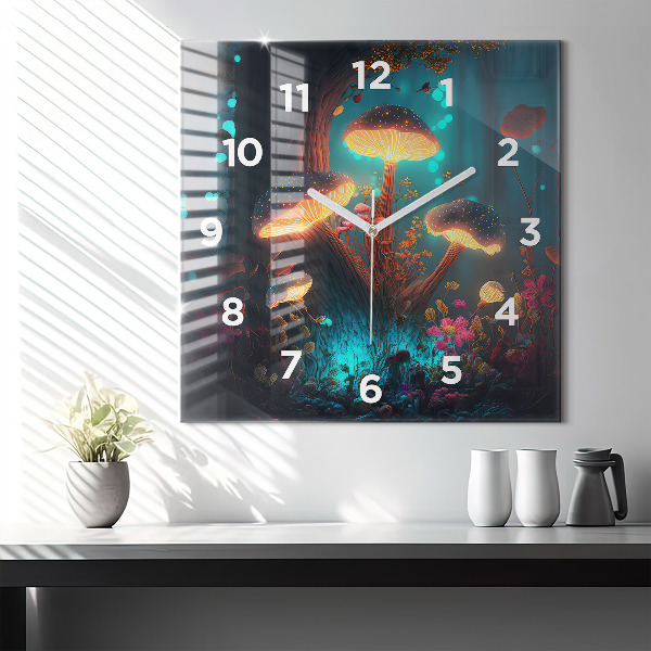 Orologio quadrato Funghi della foresta e magici