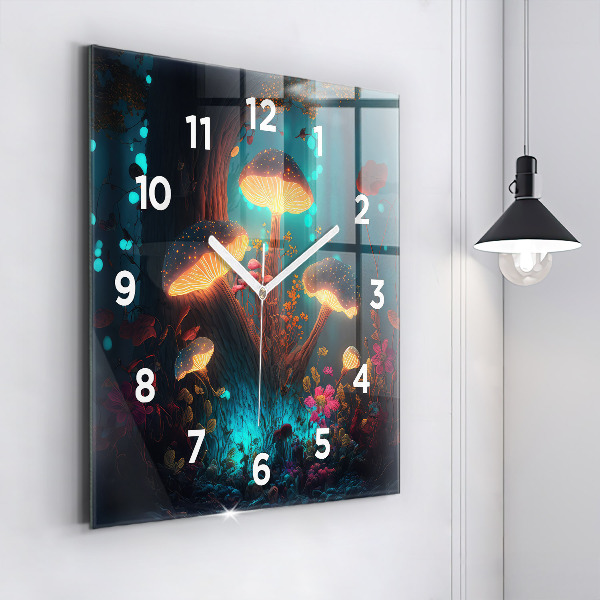 Orologio quadrato Funghi della foresta e magici