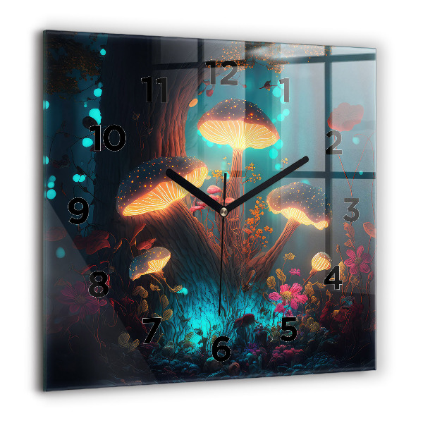 Orologio quadrato Funghi della foresta e magici