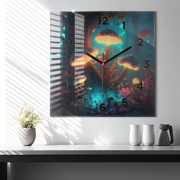 Orologio quadrato Funghi della foresta e magici