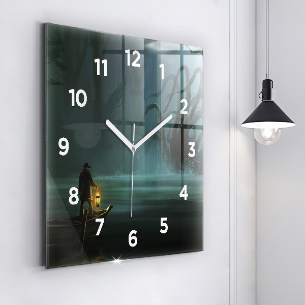 Orologio quadrato L'uomo e il mostro nella palude