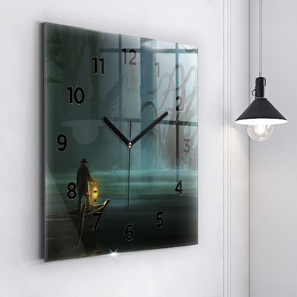 Orologio quadrato L'uomo e il mostro nella palude