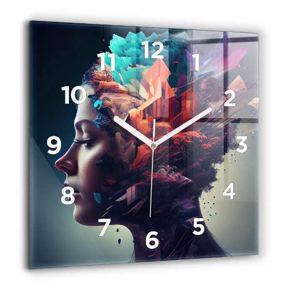 Orologio quadrato Donna astratta