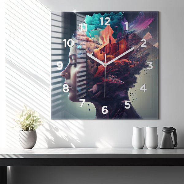 Orologio quadrato Donna astratta