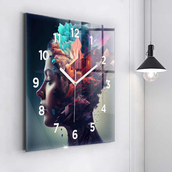 Orologio quadrato Donna astratta