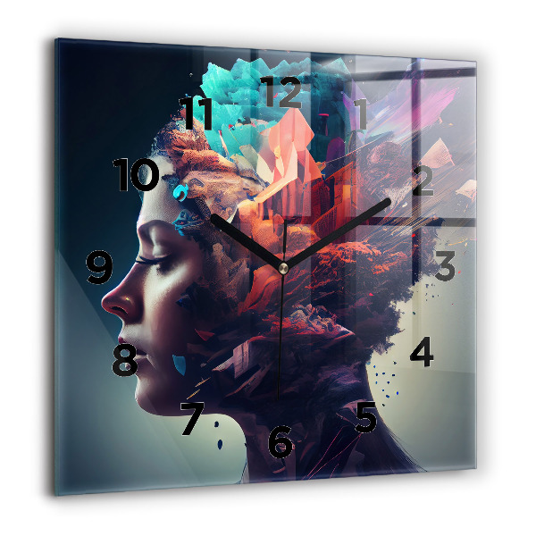 Orologio quadrato Donna astratta