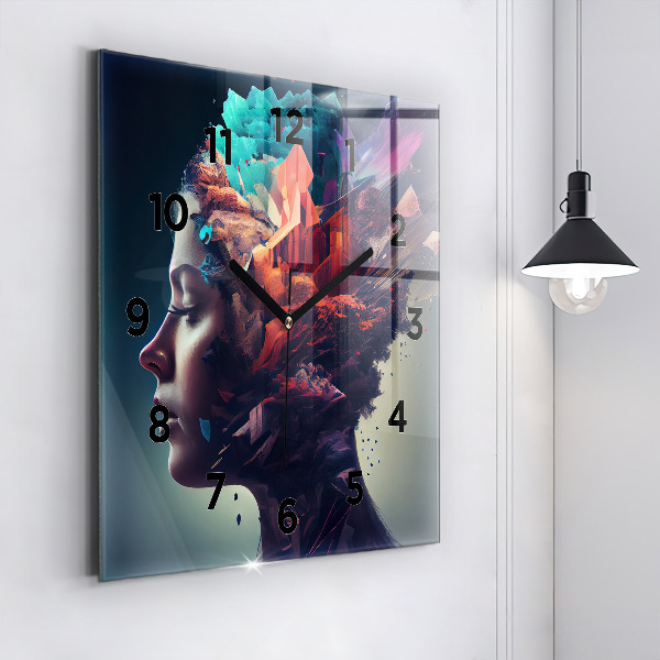 Orologio quadrato Donna astratta