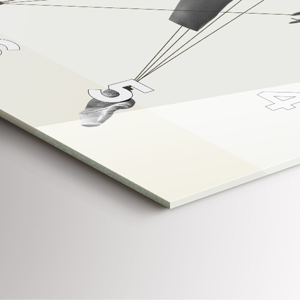 Orologio quadrato Ballerina astratta