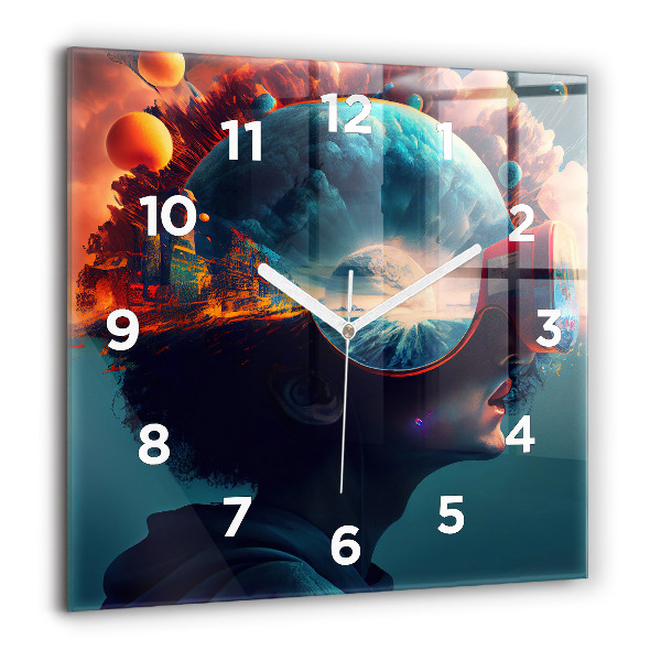 Orologio quadrato Mondo futuristico