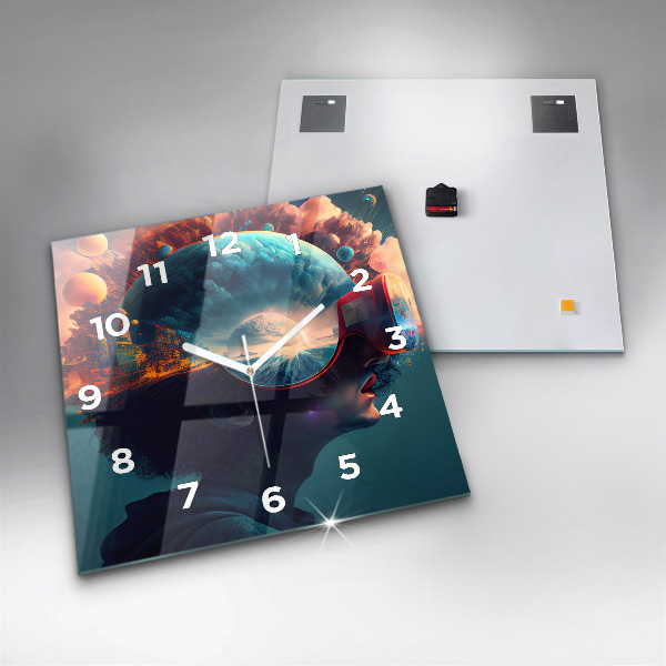 Orologio quadrato Mondo futuristico