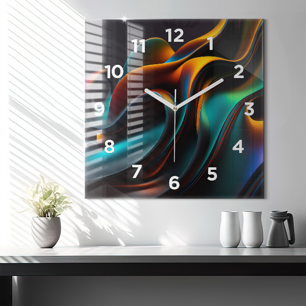 Orologio quadrato Onda futuristica