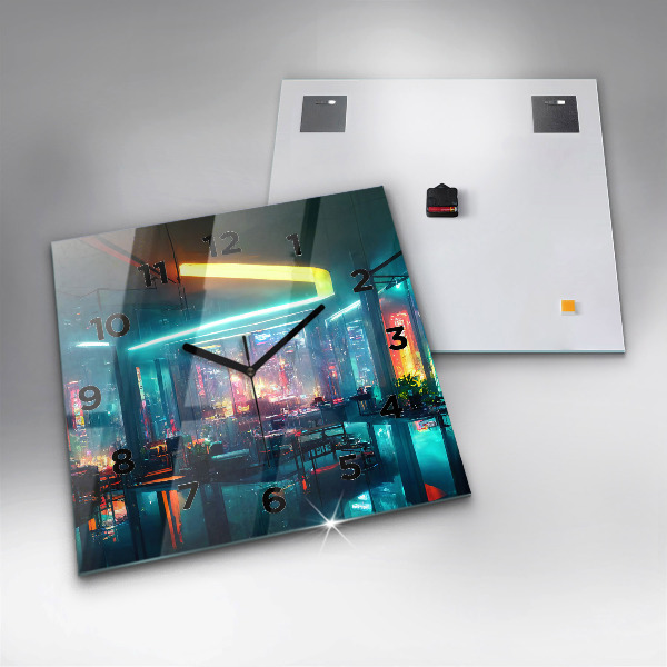 Orologio quadrato Città in stile cyberpunk