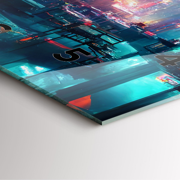 Orologio quadrato Città in stile cyberpunk