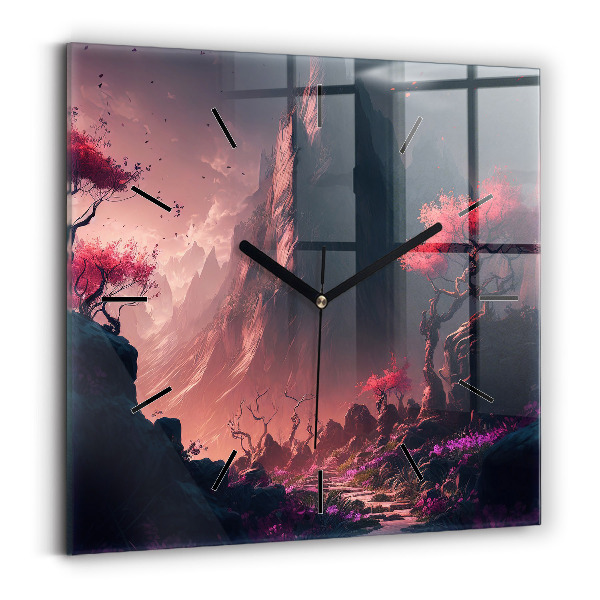 Orologio quadrato Foresta e montagne magiche
