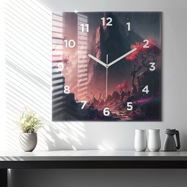 Orologio quadrato Foresta e montagne magiche