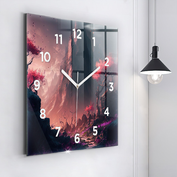Orologio quadrato Foresta e montagne magiche